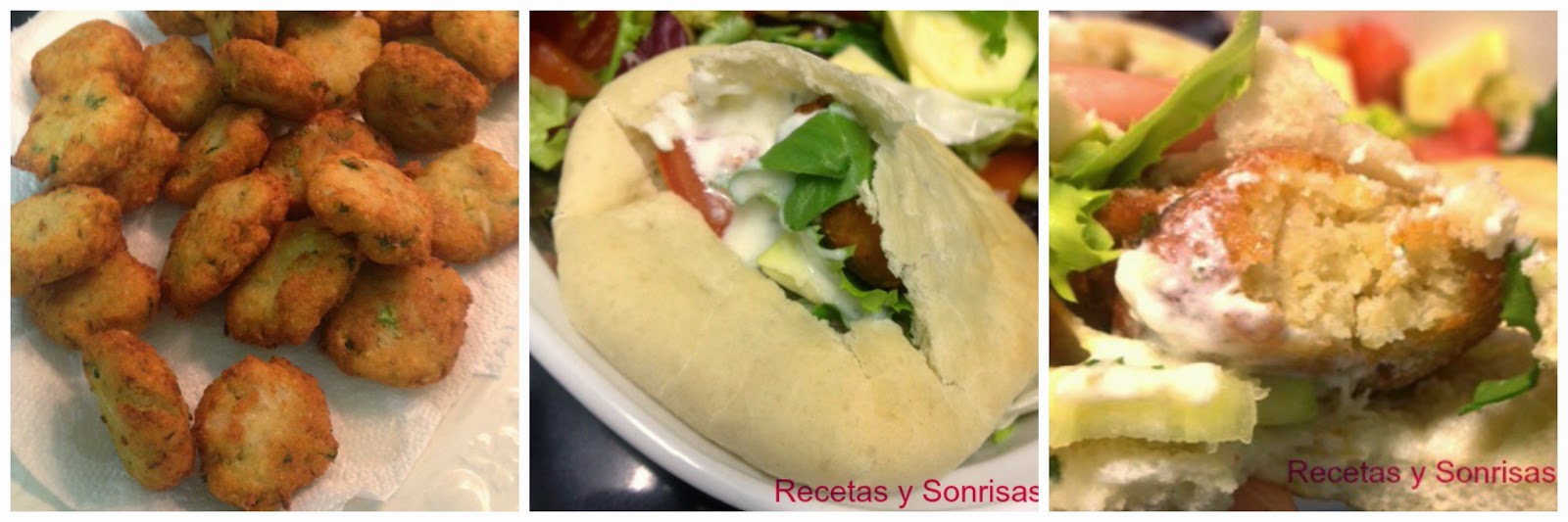 Falafels Con Pan De Pita Y Salsa De Yogurt

