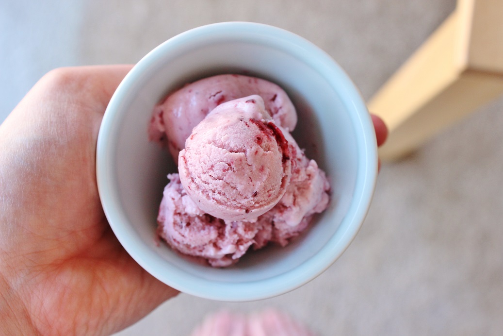 sweet miscellany Roasted Strawberry Coconut Milk Ice Cream