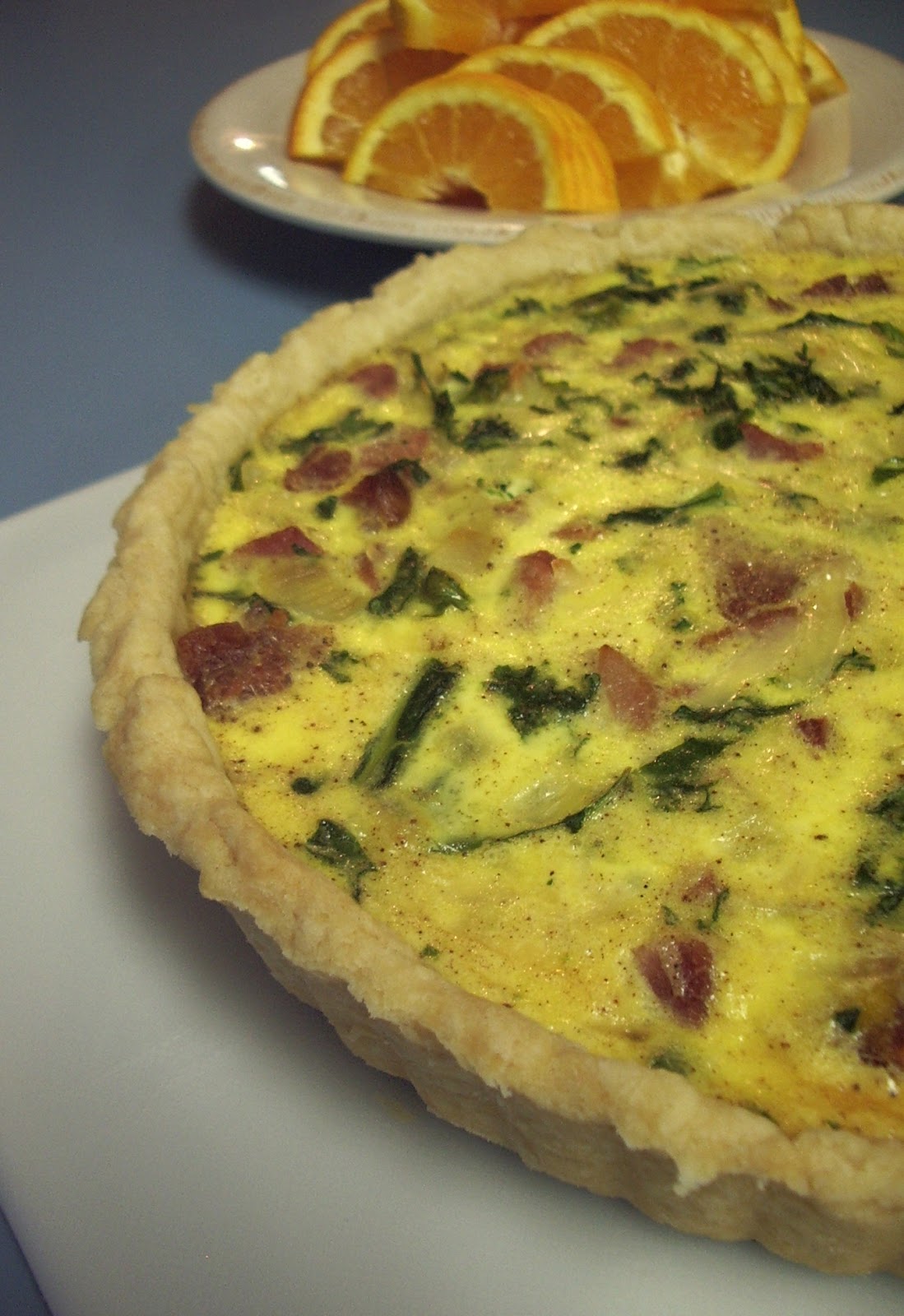 KitchenJoy Quiche with Ham & Kale