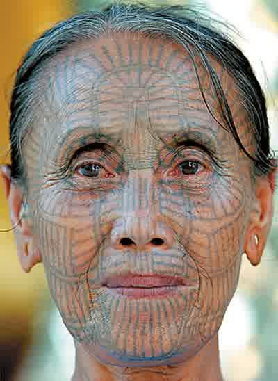 female face tatoo