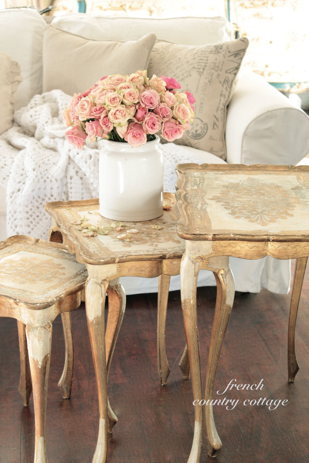 Romantic Vintage Florentine Tables FRENCH COUNTRY COTTAGE