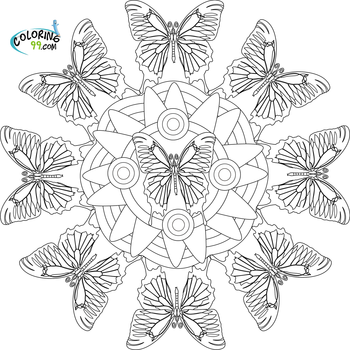 Butterfly Coloring Pages | Team colors