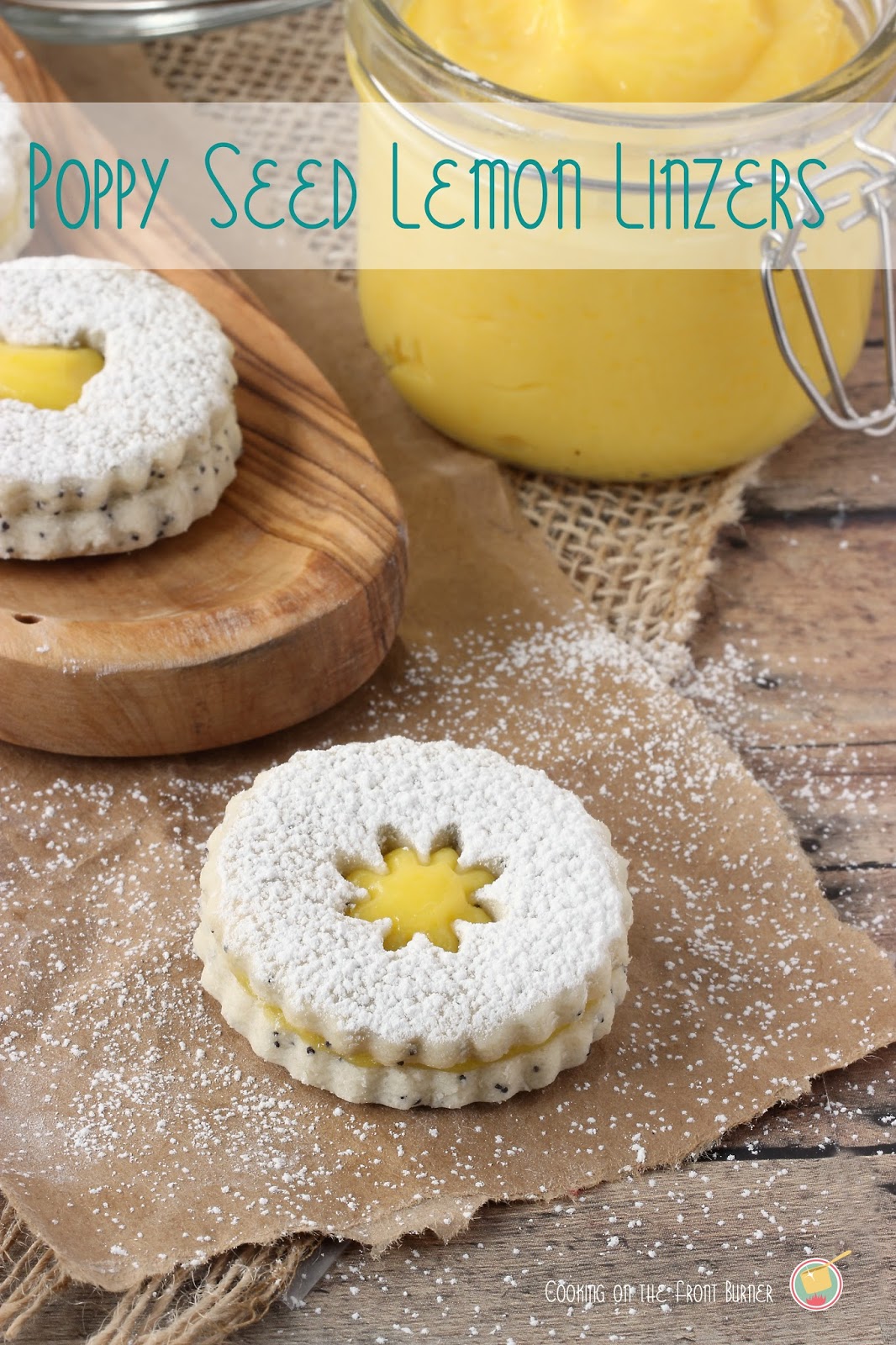Poppy Seed Lemon Linzer Cookies Cooking on the Front Burner