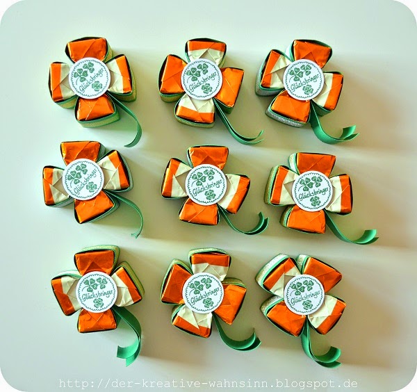 Der kreative Wahnsinn: Küsschen Verpackung: Kleeblatt