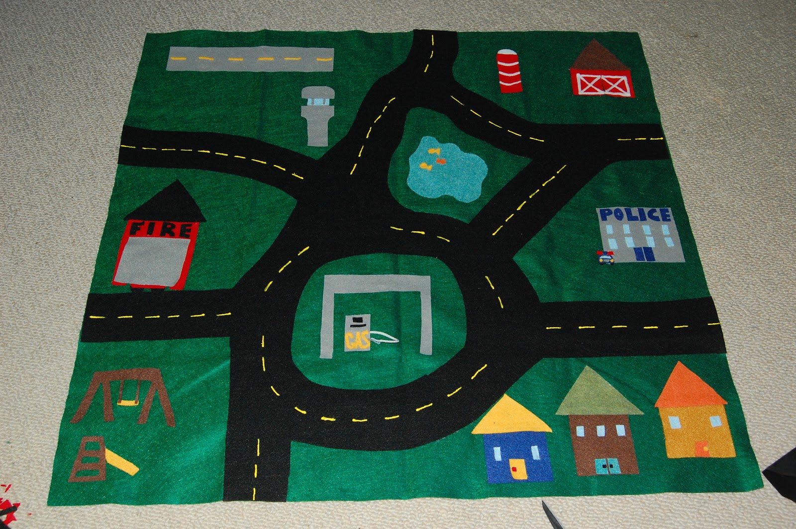 Felt Play Mat While He Was Napping