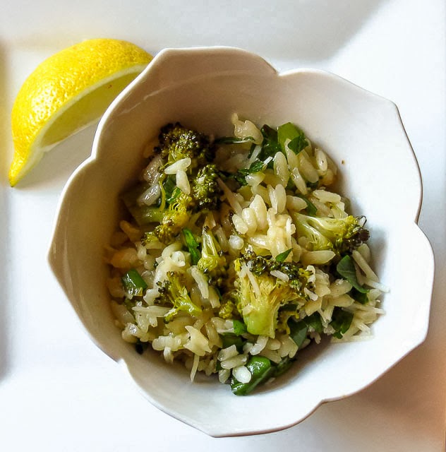 OnTheMoveIn the Galley Microwave Risotto with Lemon and Broccoli