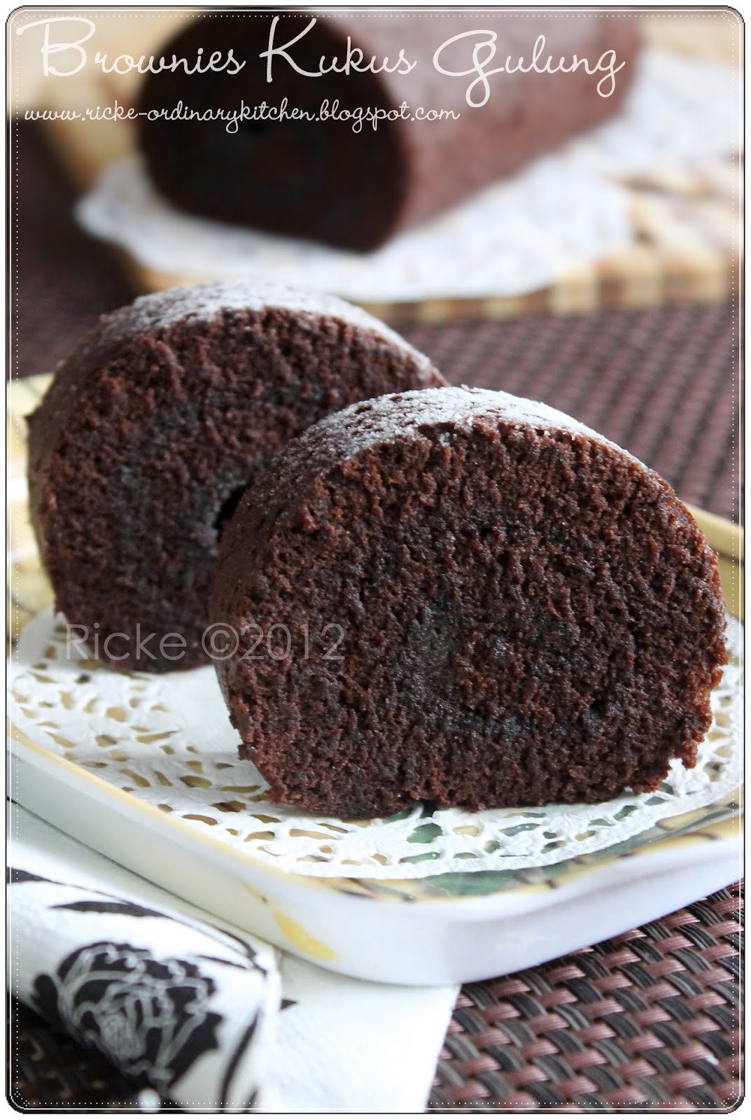 Just My Ordinary Kitchen... BROWNIES KUKUS GULUNG (STEAMED BROWNIE ROLL)