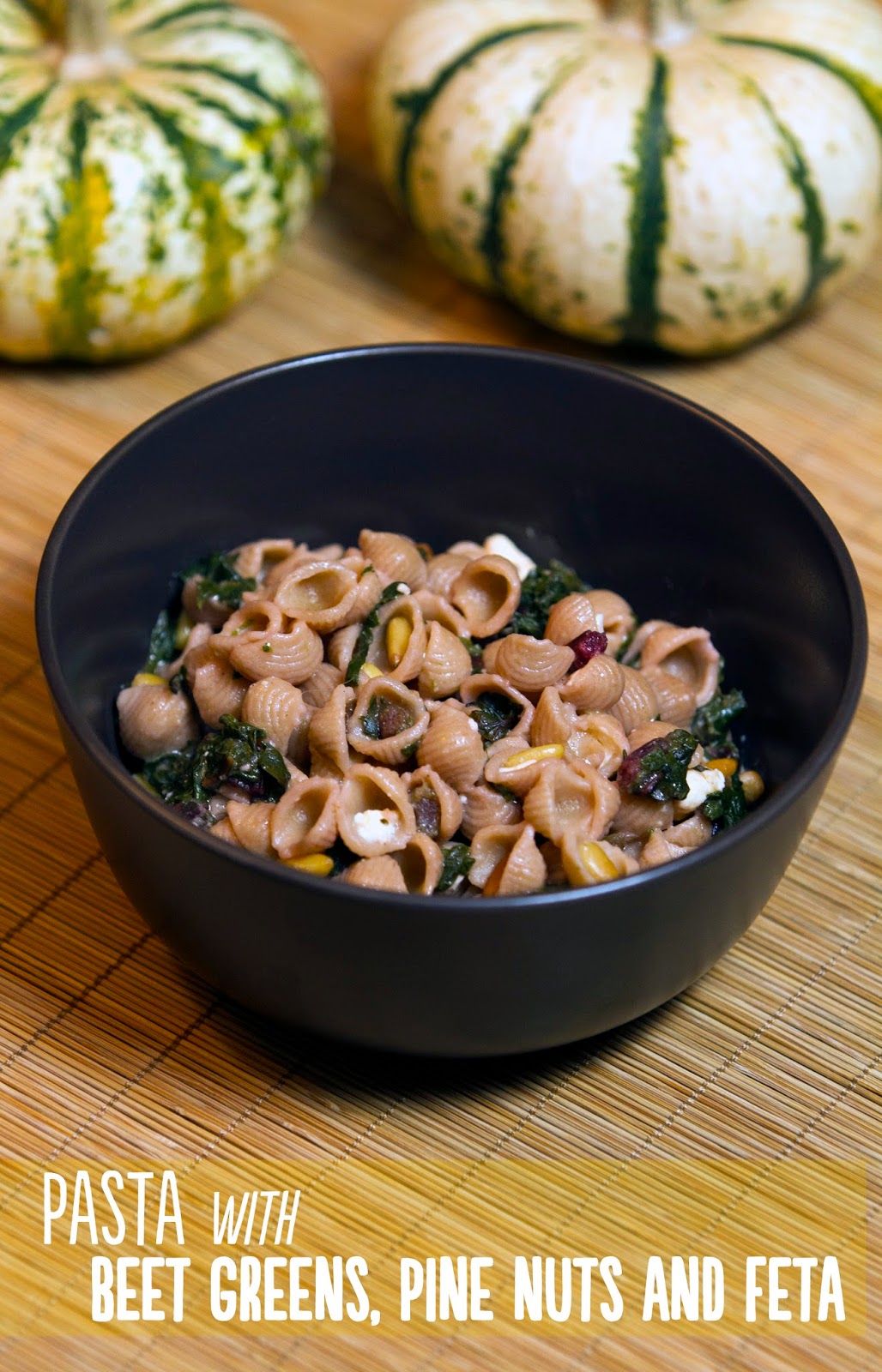 Pasta with Beet Greens, Pine Nuts and Feta Local Food Rocks
