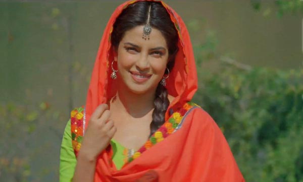 Priyanka Chopra in pink green salwaar kameez  - Priyanka Chopra in Punjabi Suit Teri Meri Kahaani Movi latest stills