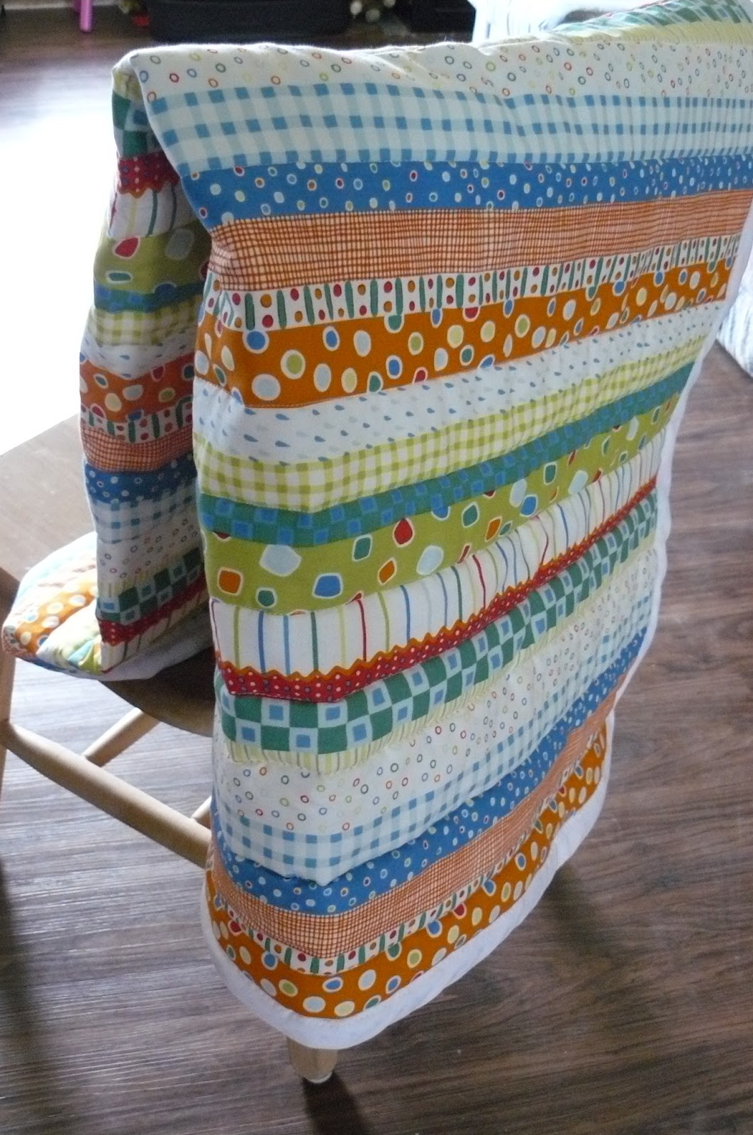 Small Fry & Co. Easy Cheaters Method Striped Baby Quilt