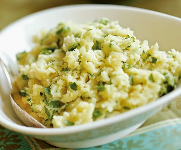 Purê de Batata com Salsinha Purê de Batata com Salsinha (vegana)
