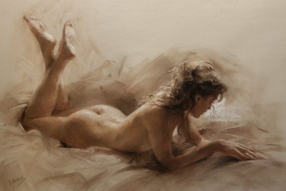 Vicente Romero pinturas mulheres impressionistas seminuas peladas Toda nua