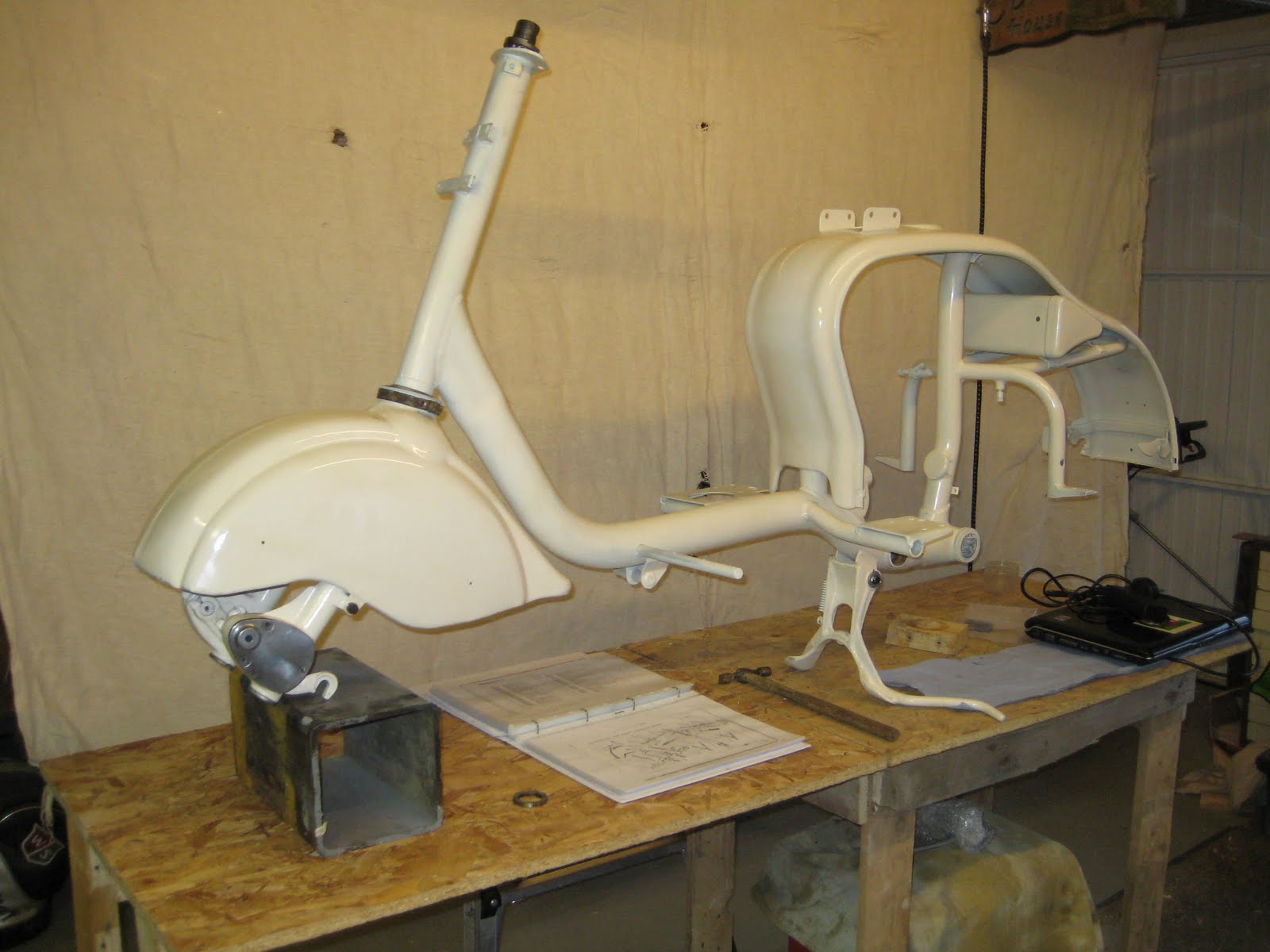 Lambretta LD restoration The rebuild finally starts