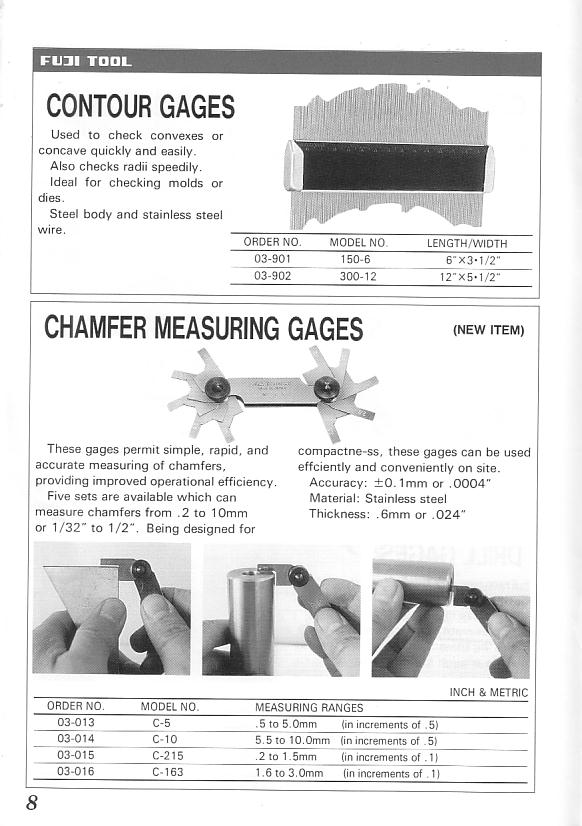 FUJI TOOL GAUGE / ALAT UKUR, RADIUS GAGE, GEAR TOOTH GAGE, WELDING GAGE. KENCANA TEKNIK, BANDUNG