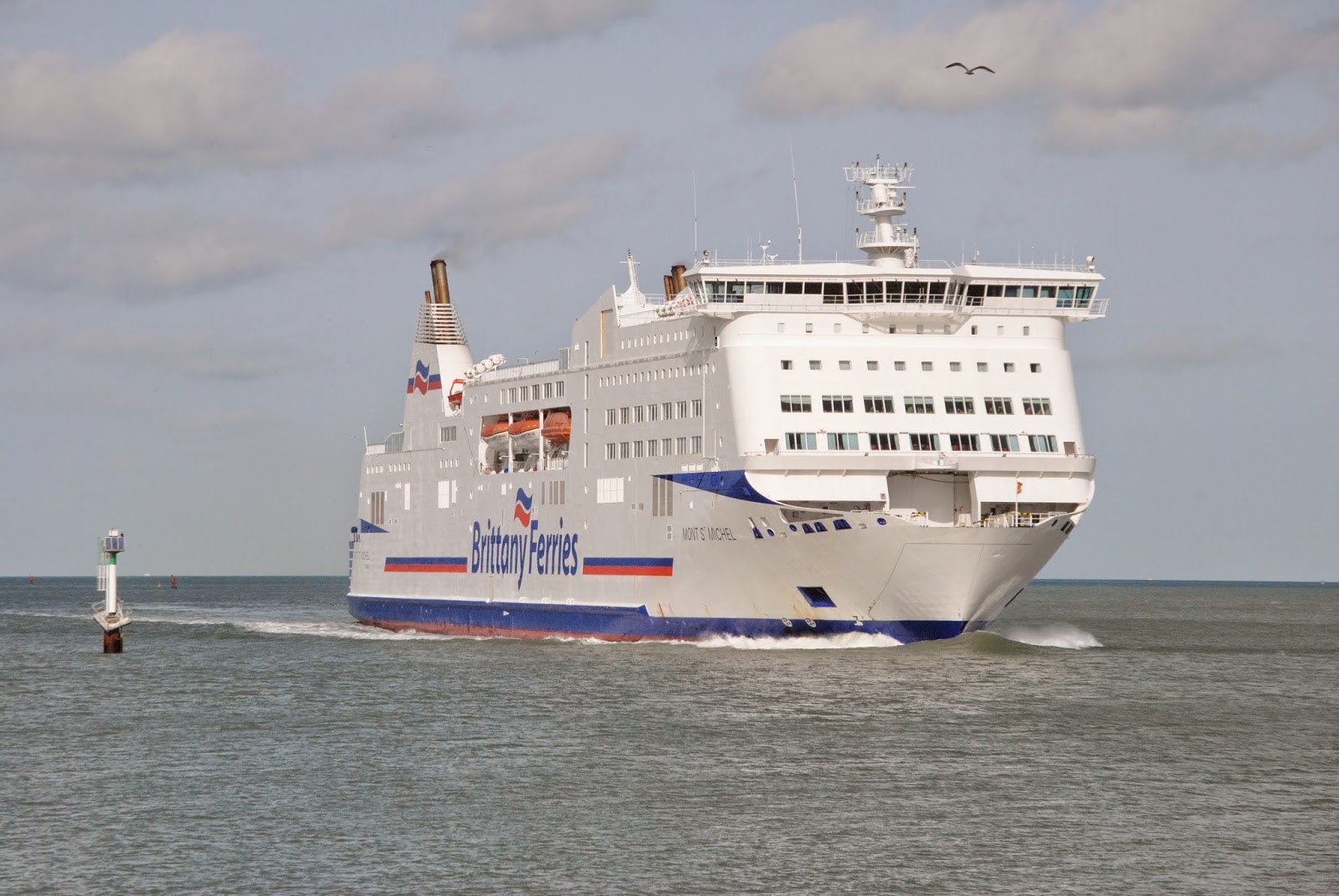 BRITTANY FERRIES MONT ST MICHEL arriving Ouistreham this afternoon