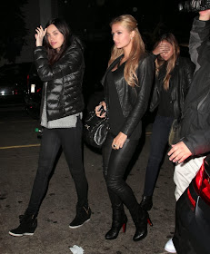 Paris Hilton Tight Black in Jay-Z Concert and Afterparty in Hollywood