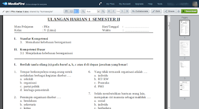 Kumpulan Soal PKn Kelas 5 Semester 2