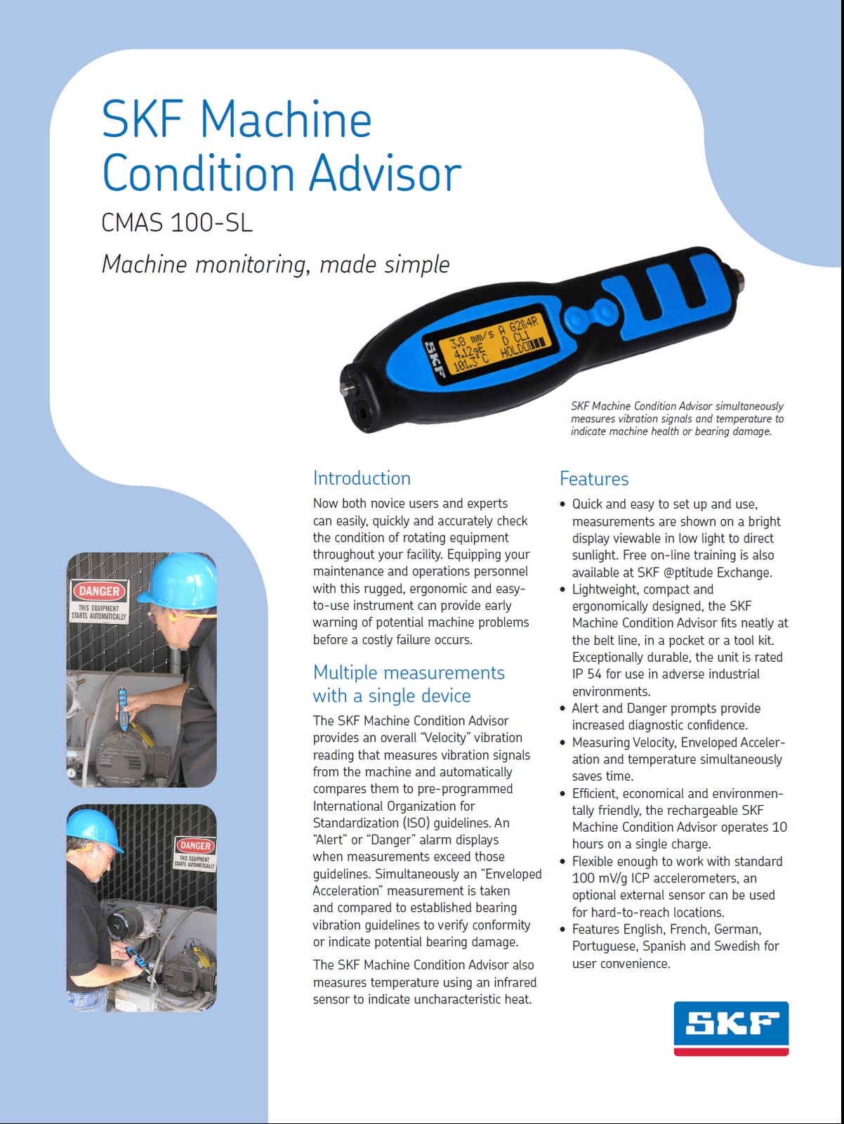 RBC Bearings Pvt. Ltd SKF Machine Condition Advisor CMAS 100SL