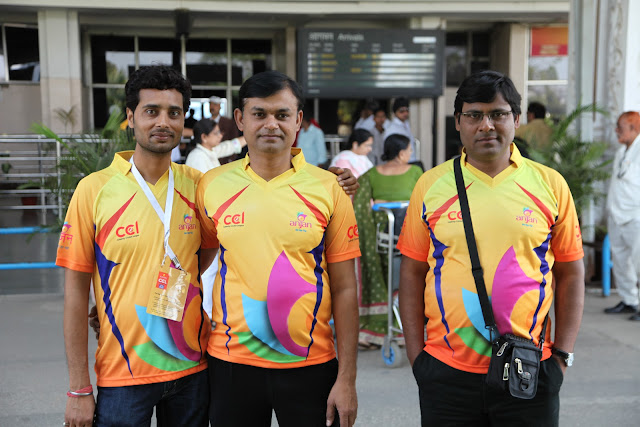 Manoj Bhawuk at Ranchi during Bhojpuri Dabangs vs Veer Marathi, 12th Match on 24 Feb, 2013