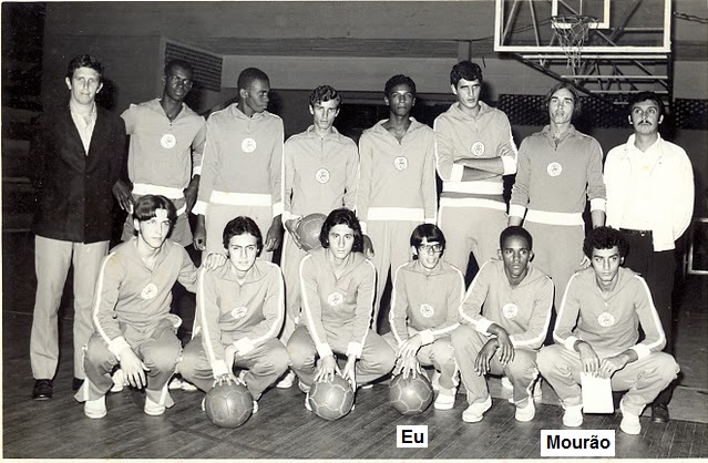 Seleção Carioca de basquete Juvenil - Campeã brasileira - 1970 - SP