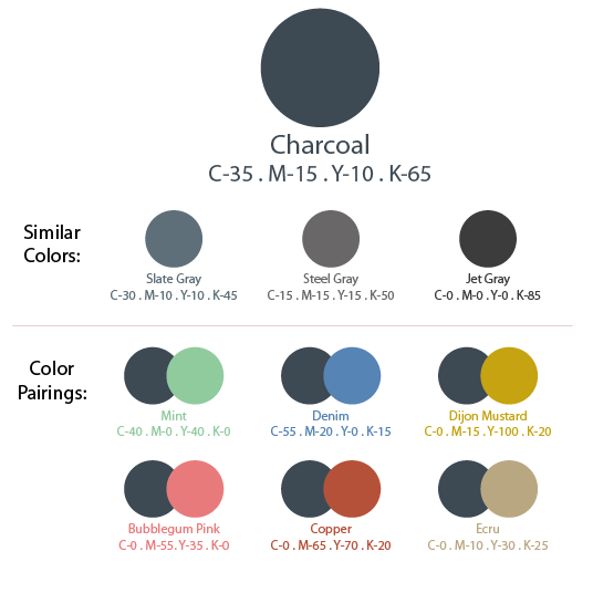 Ideas by Andrea Color of the Week Charcoal