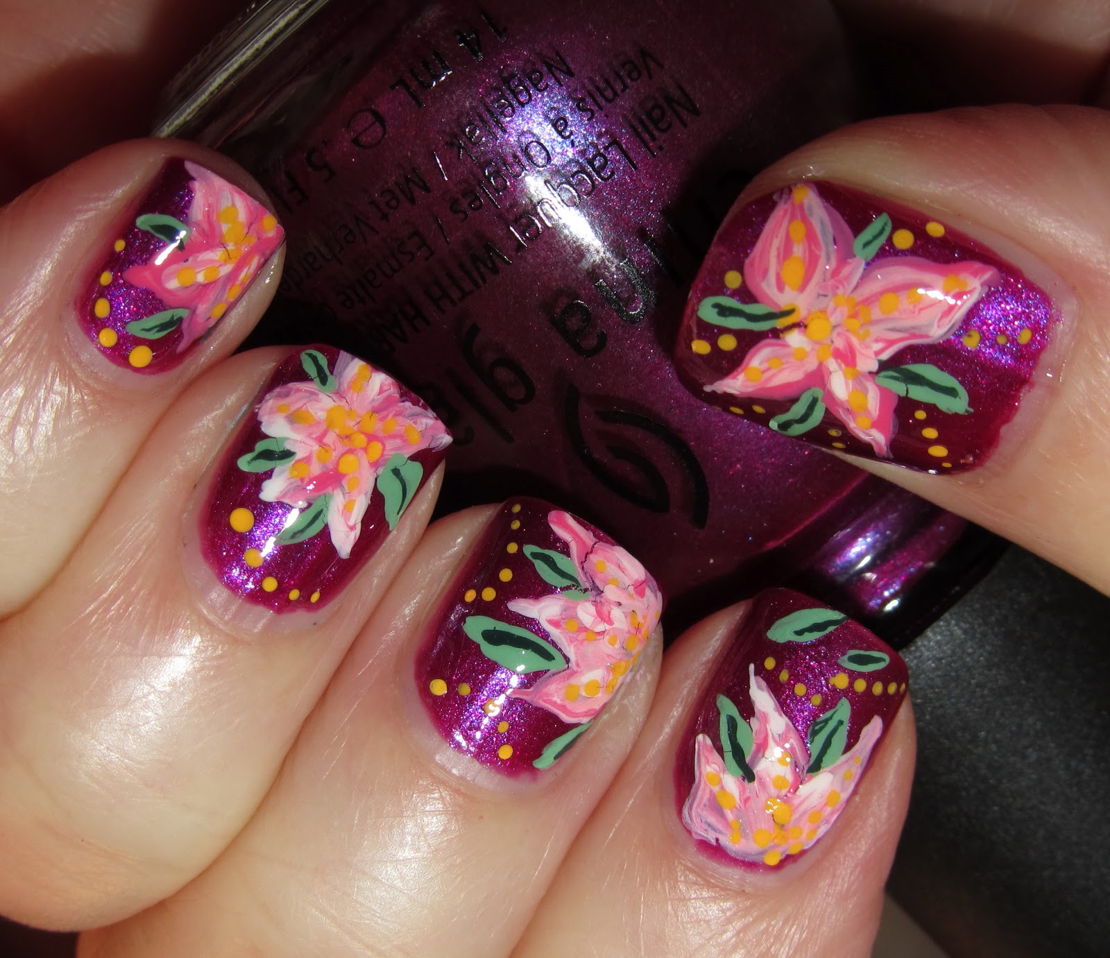 Marias Nail Art And Polish Blog Draped In Flowers And Velvet