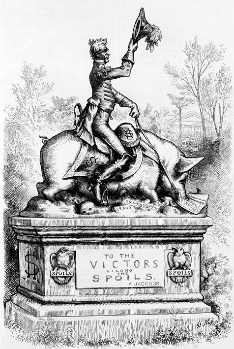 Thomas Nast, 1877: To the victors belong the spoils.