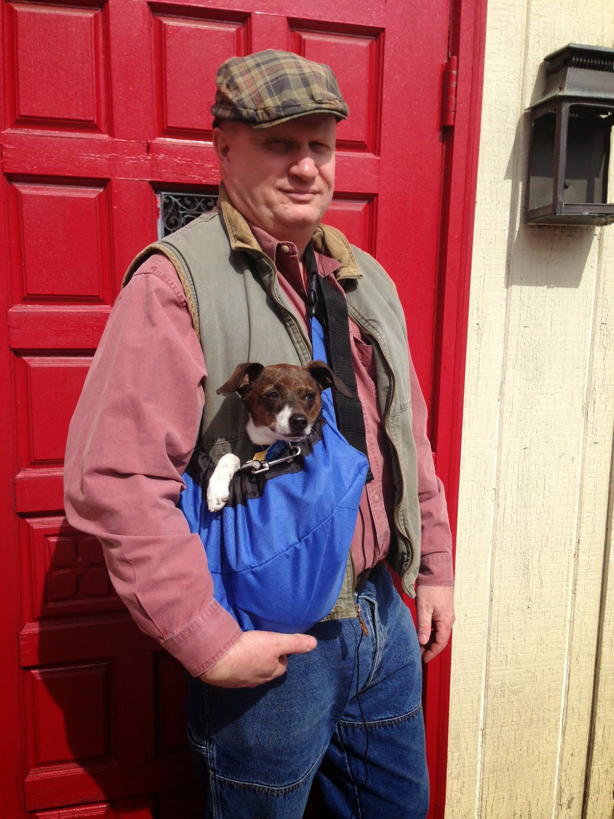 Terrierman's Daily Dose One Man and His Dog (and Dog Purse)