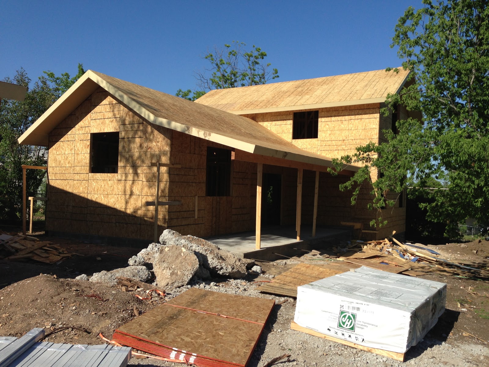This New House Plywood Sheathing & Exterior Colors
