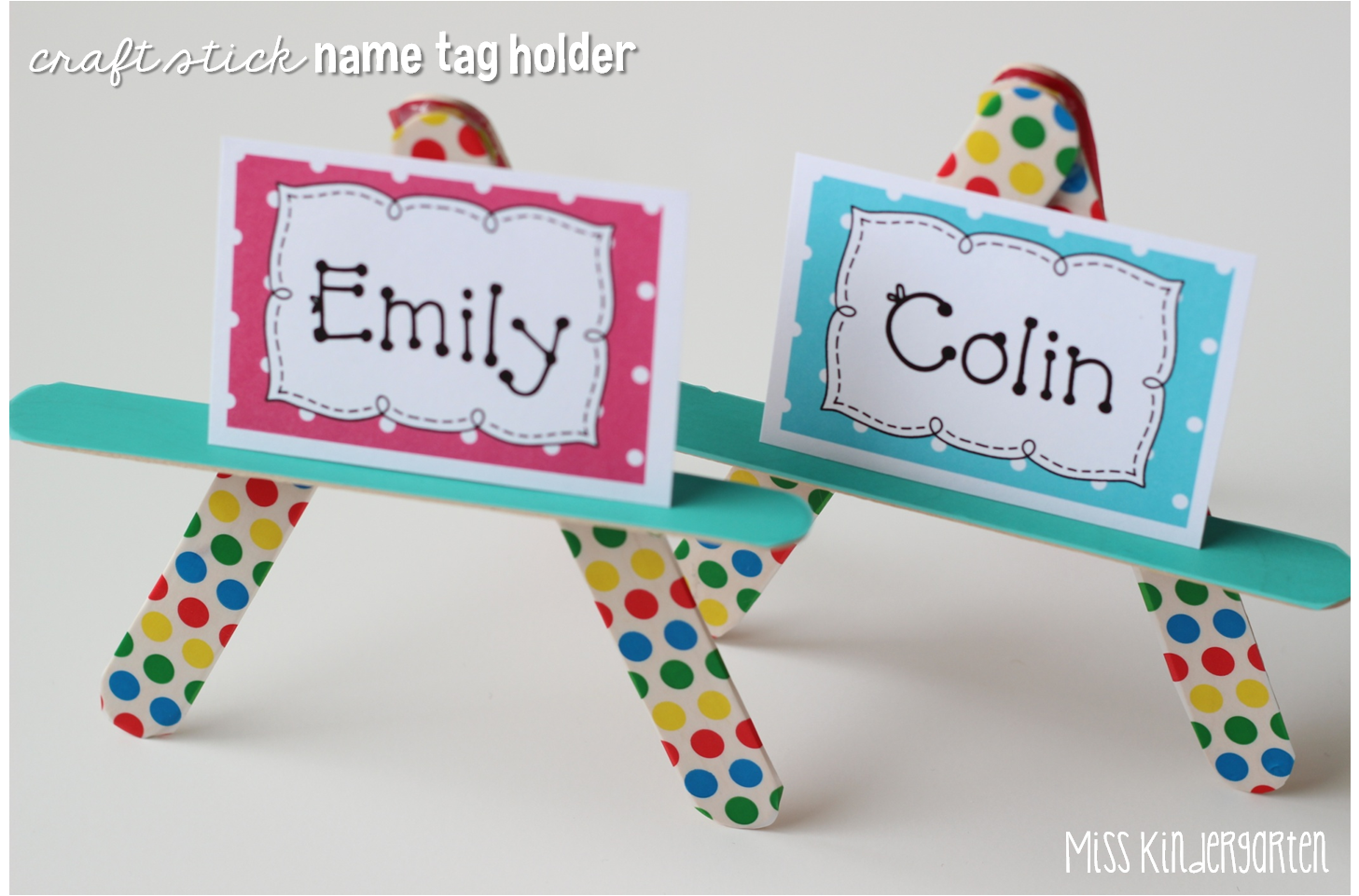 ScotchEXP {craft stick name tag holders} Miss Kindergarten Bloglovin’