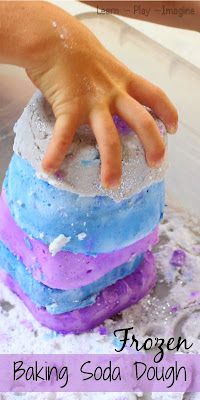 Two ingredient frozen dough recipe for sensory and imaginative play