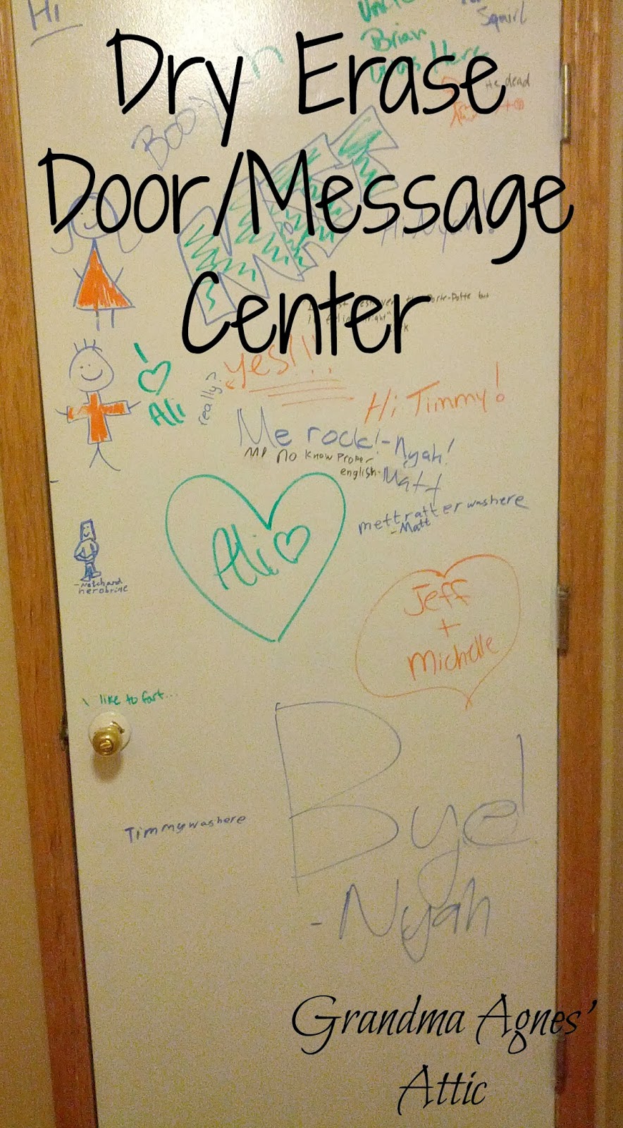 The Rotter Homestead Dry Erase Paint {On my Garage Door}