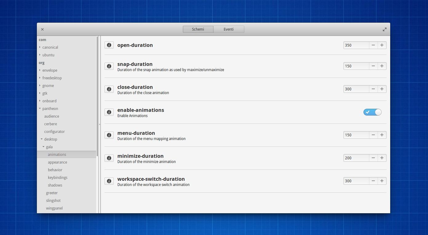 Configurator in elementary OS