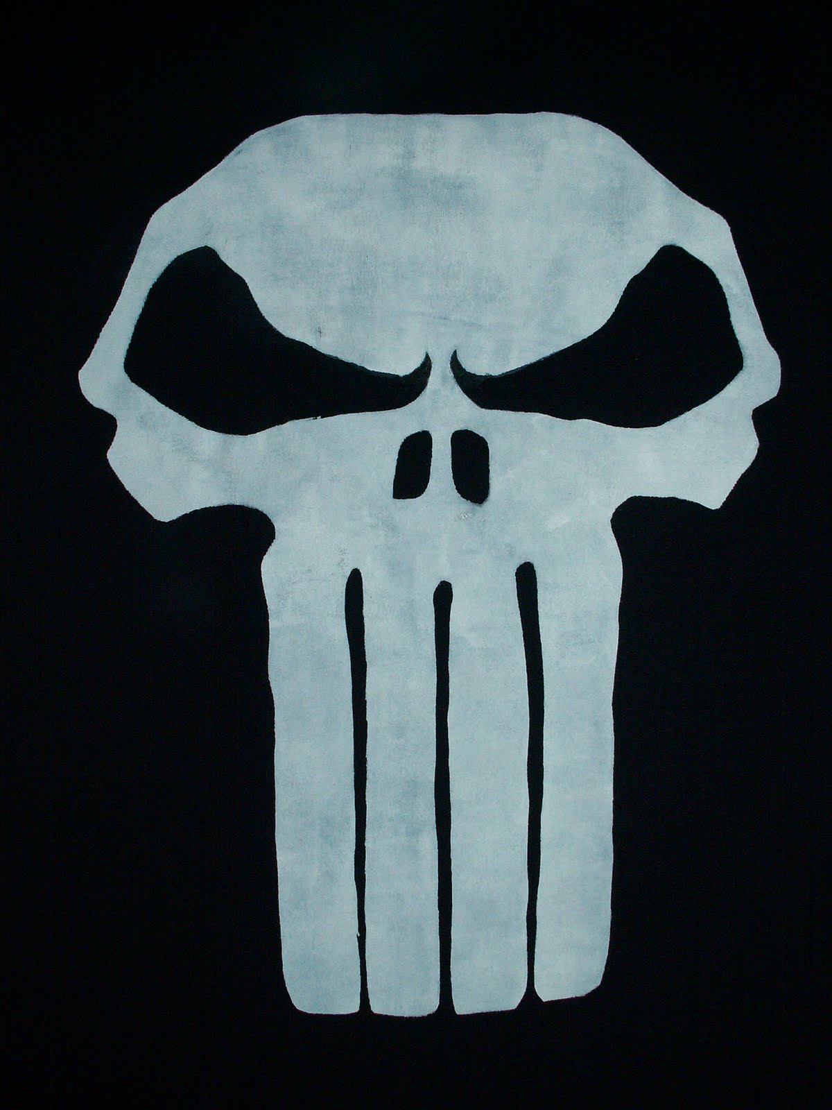 koszulki ręcznie malowane / handmade t-shirts: Czacha Punishera