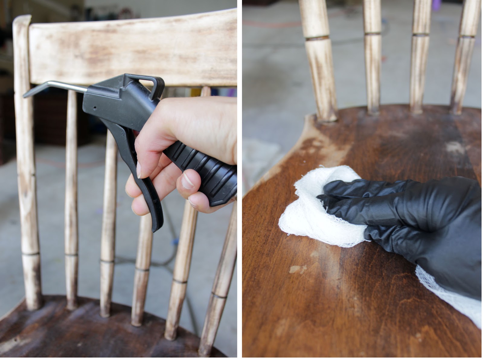 Spray Painted Chairs Remodelando la Casa