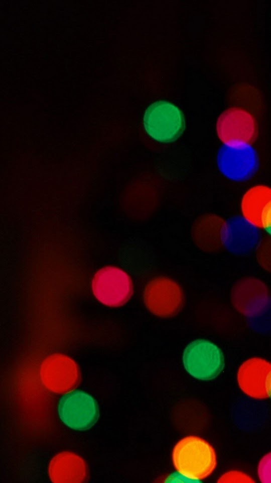 Christmas Tree Bokeh Lights Android Wallpaper