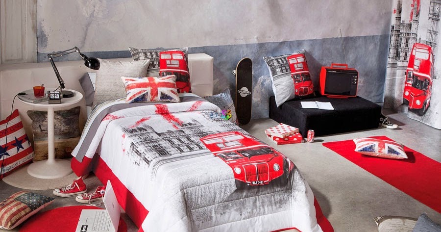 Blog de Eizza.com: Decoración temática Londres para habitación Juvenil