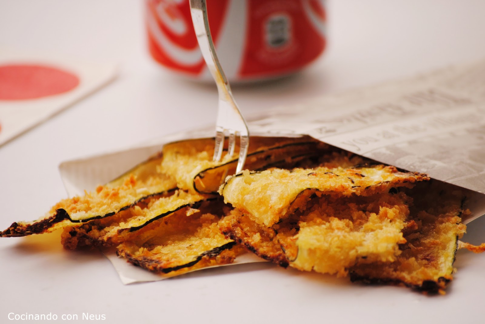 Cocinando con Neus Chips de calabacin con pecorino