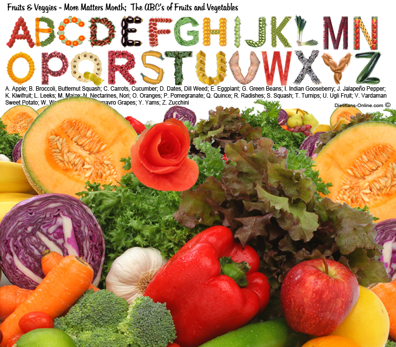 Dietitians Online Blog September, Fruit and Veggies More Matters Month