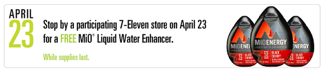 7Eleven FREE Mio Energy Liquid Water Enhancer (Today Only) NorCal