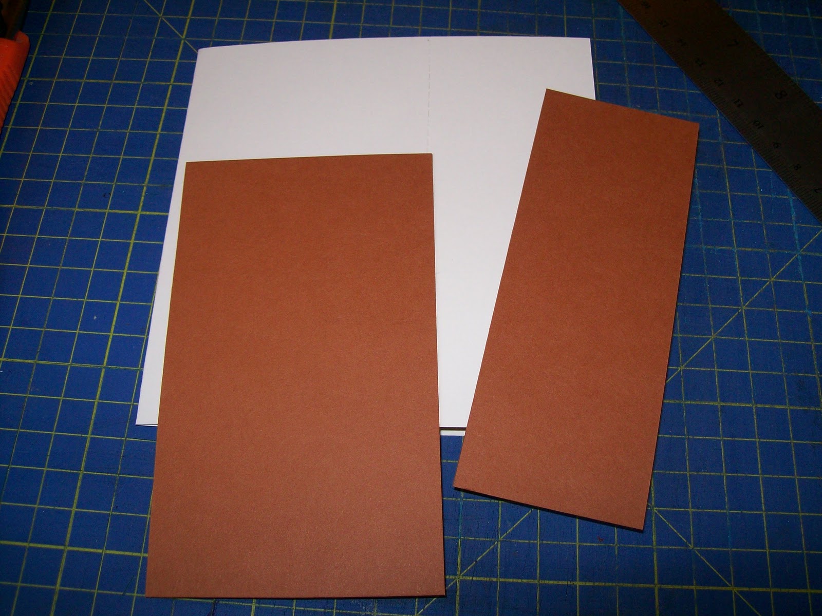 Next take some coloured card stock and cut two pieces - one to fit ...