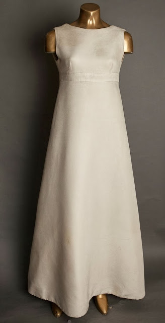Christian Dior 1960s wedding dress, full length image c. HVB vintage wedding blog 2013