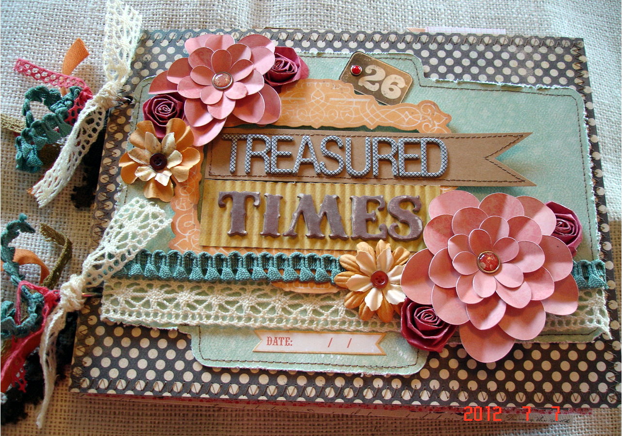 Scrapbooking by Phyllis Premade Chipboard Album *Treasured Times*