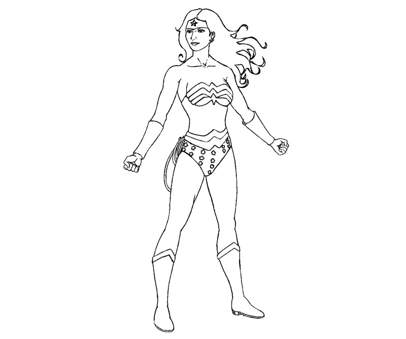 Printable Wonder Woman 8 Coloring Page title=