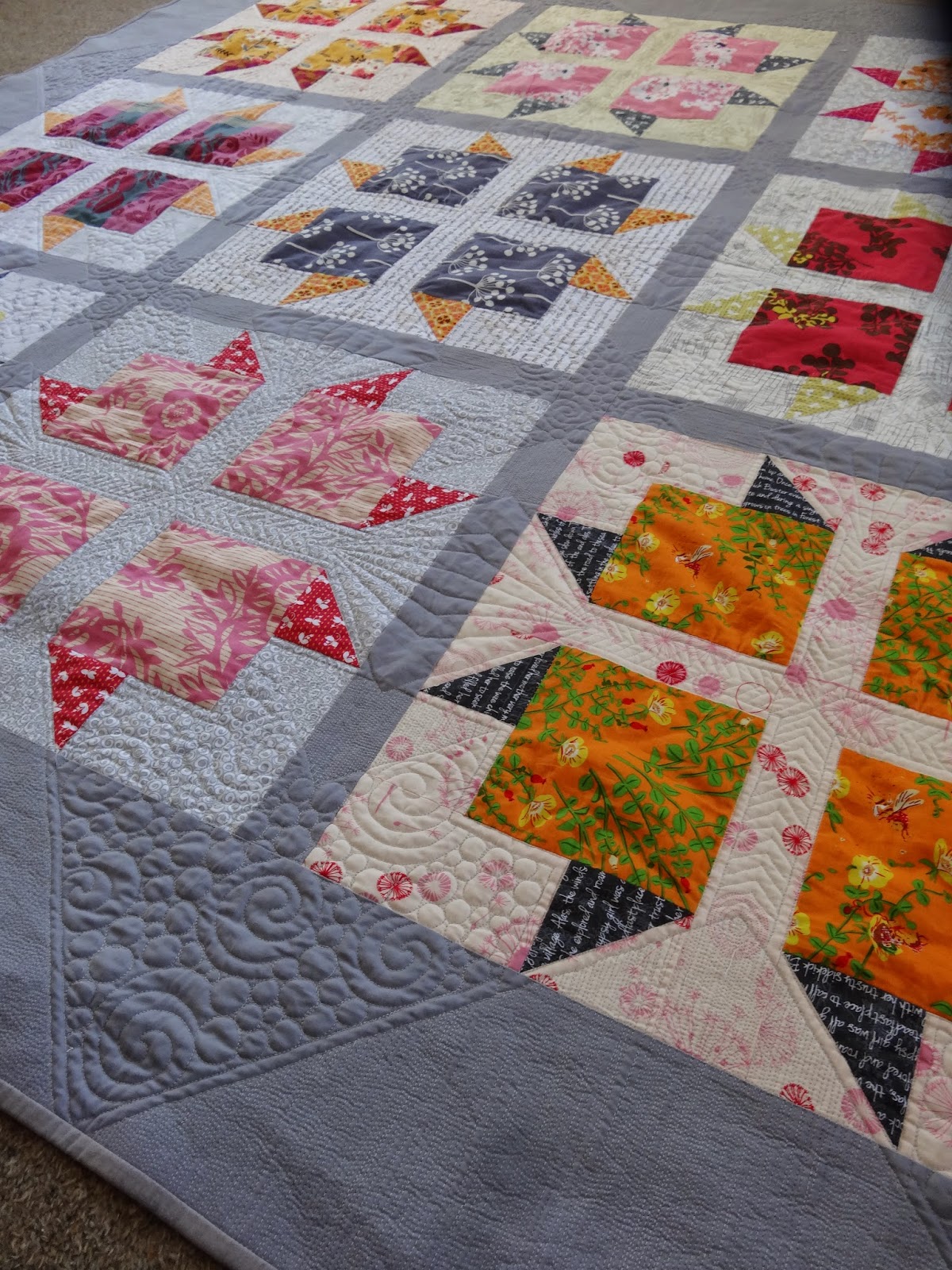 Elven Garden Quilts Block Flower Quilt {Finished and Featured!}