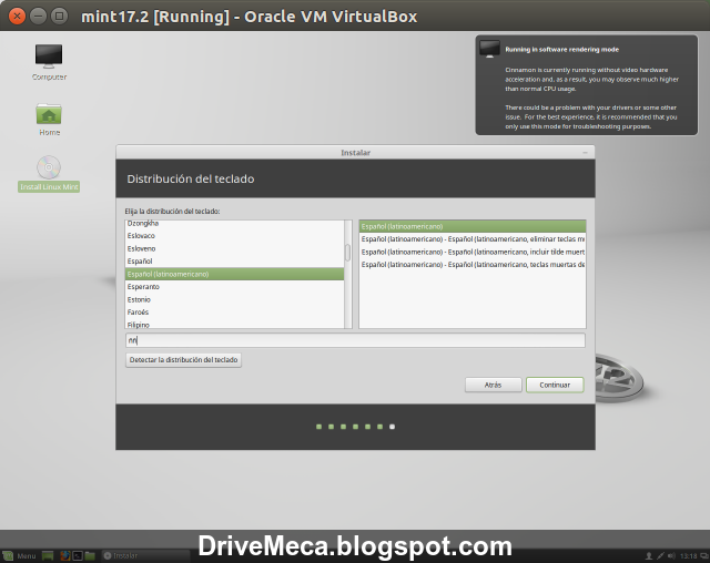 DriveMeca instalando Linux Mint Rafaela paso a paso