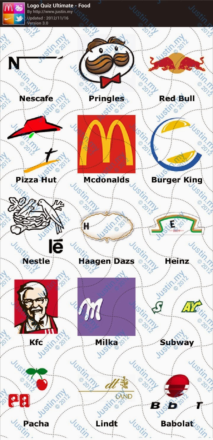 Food Ultimate Logo Quiz Answers