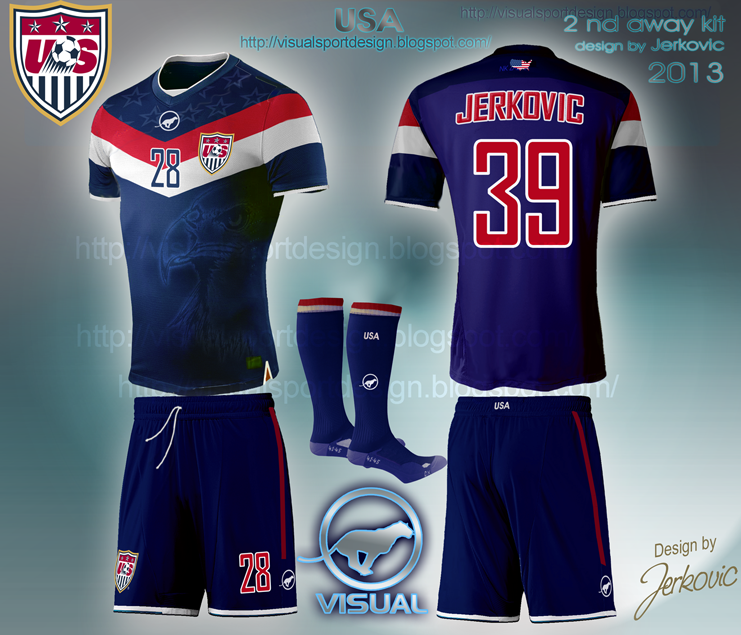 Visual Sportwear Unique Design: USA SOCCER KIT