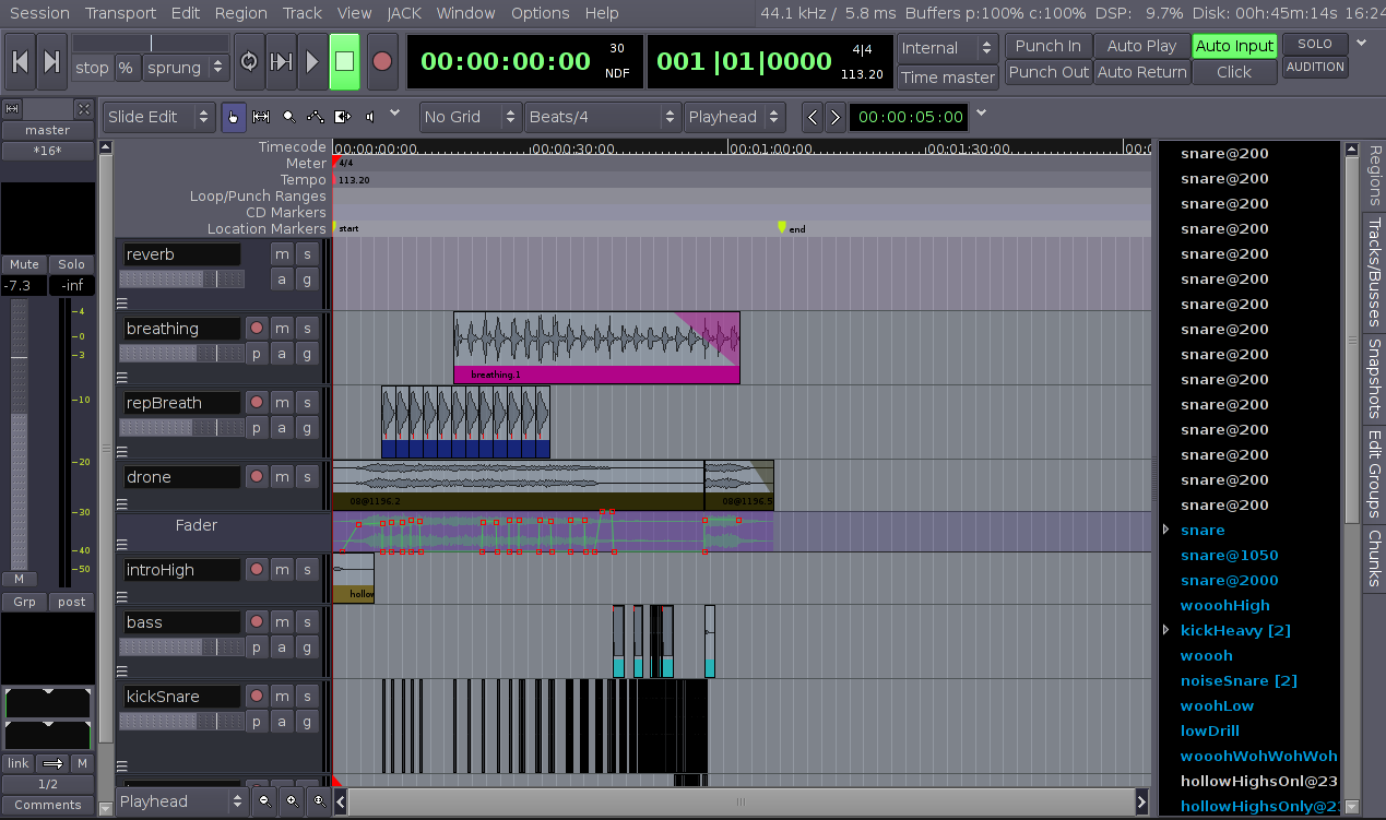 Blender video editor change speed example, substitute for food
