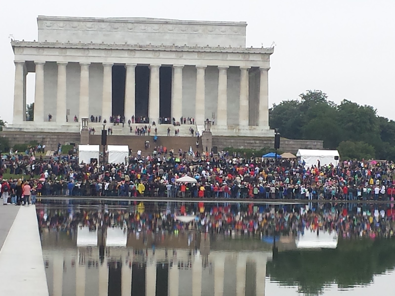 Running in DC Washington Prayer Gathering at Lincoln Memorial